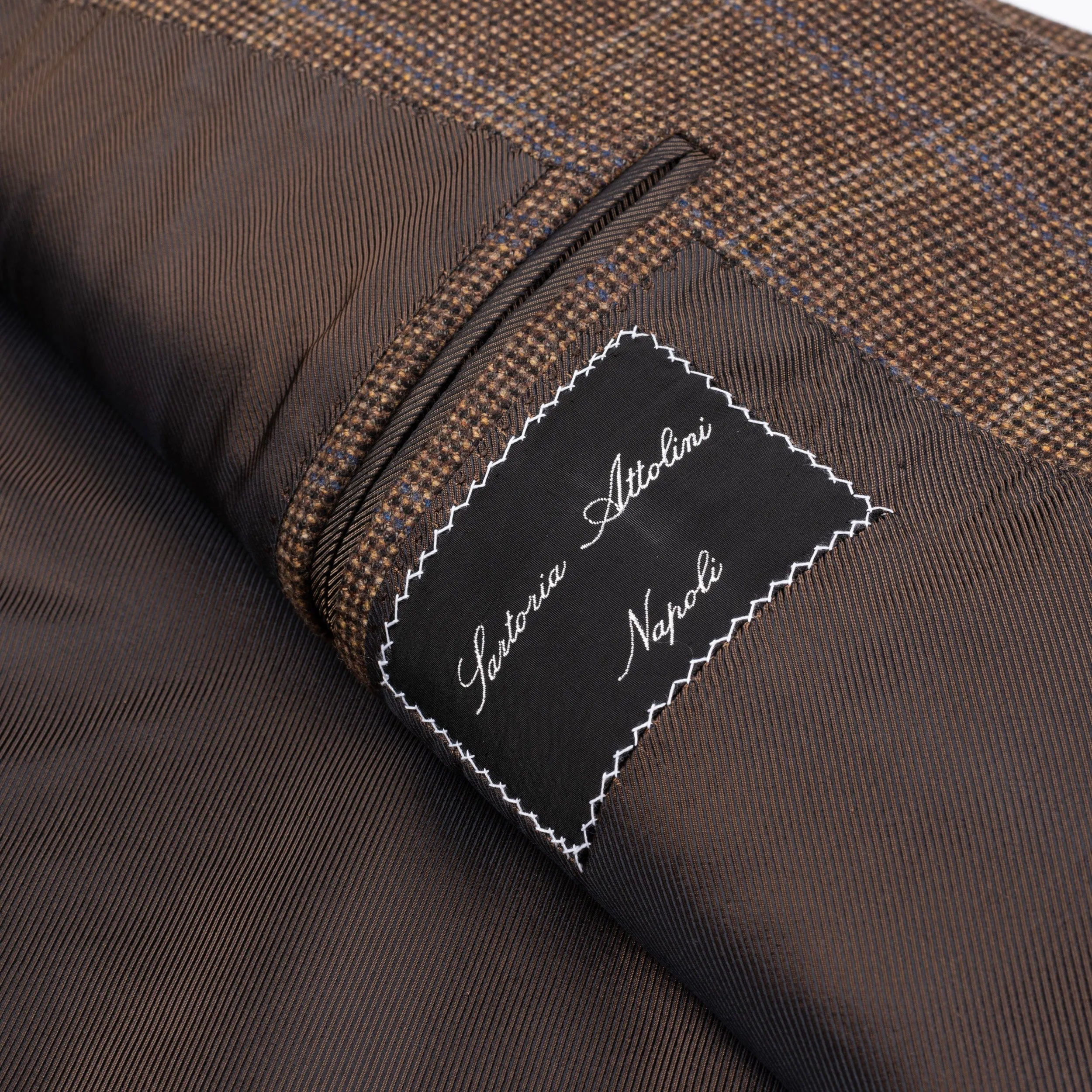 CESARE ATTOLINI Napoli Brown Wool Flannel Blazer Jacket EU 50 NEW US 40