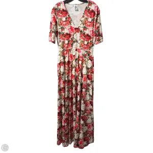Dress Casual Maxi By Agnes & Dora In Floral Print. Size: L