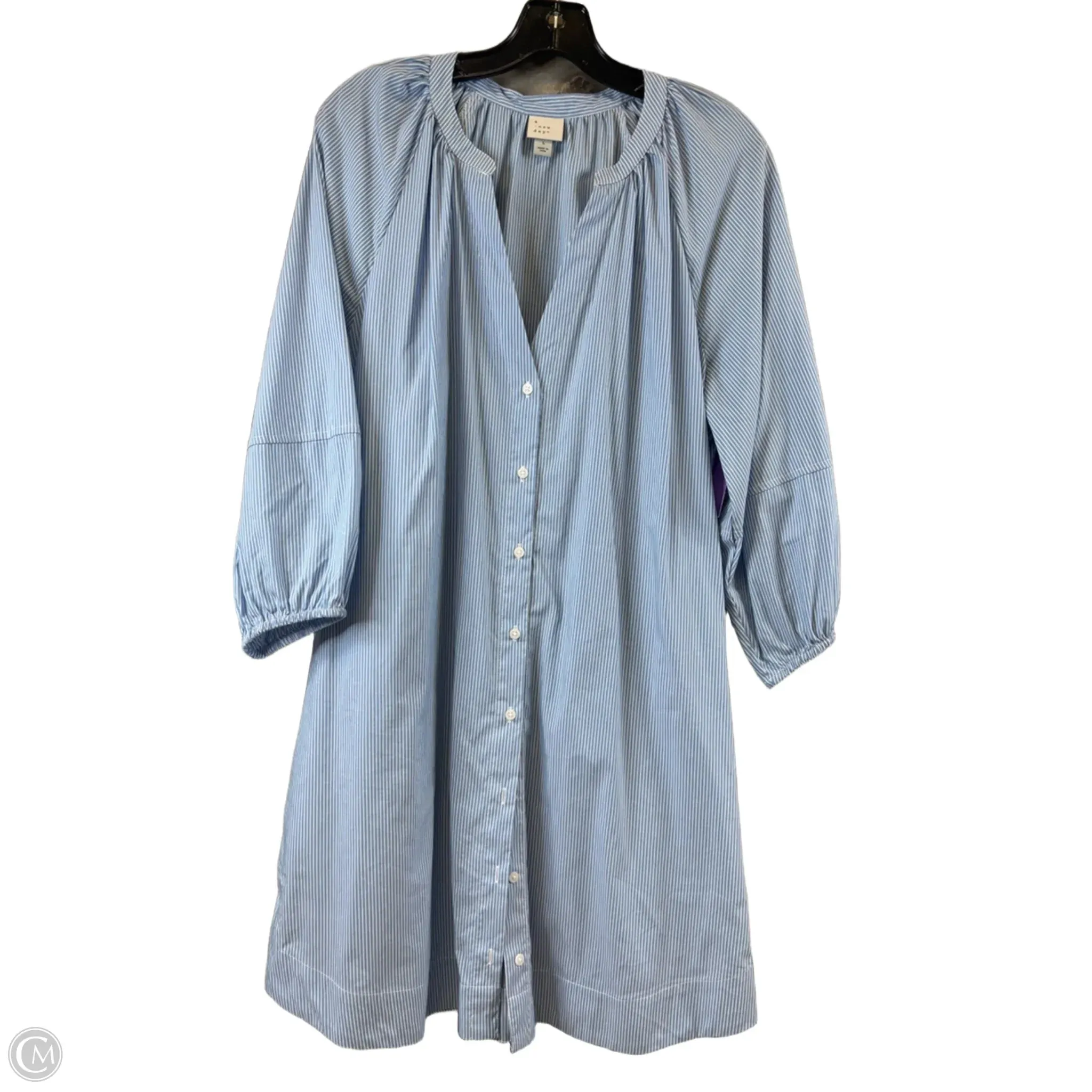 Dress Casual Midi By A New Day In Striped Pattern. Size: L