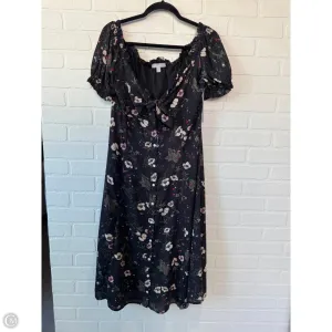 Dress Casual Midi By Chelsea 28 In Black & Green. Size: Xl