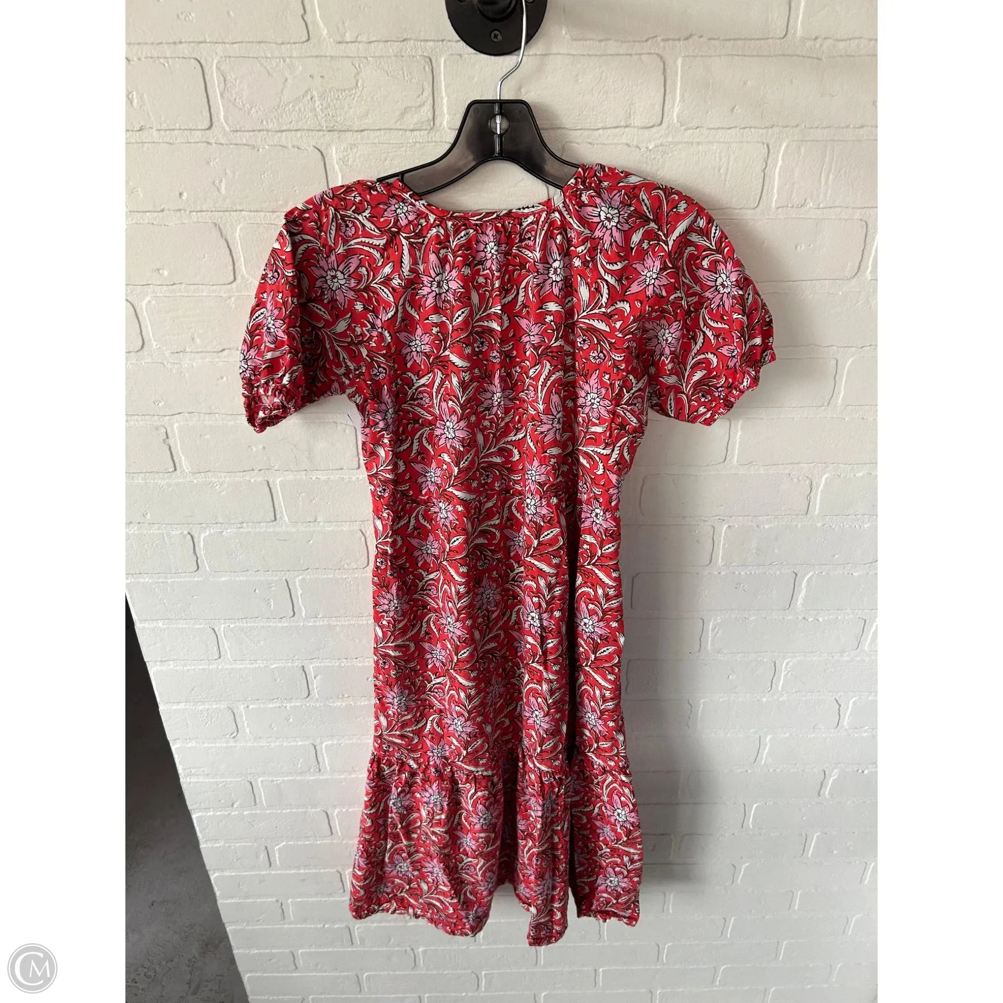 Dress Casual Midi By Loft In Red & White. Size: Xxsp