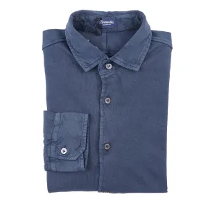 Drumohr Long Sleeve Jersey Cotton Polo Shirt