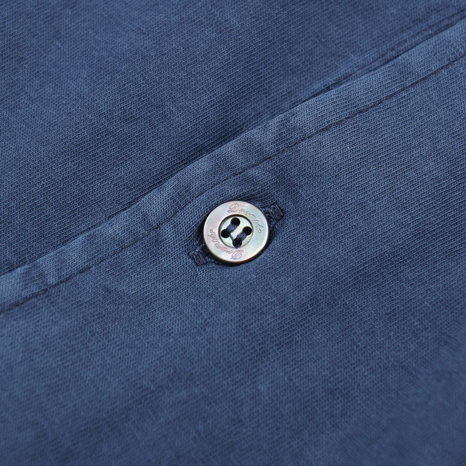 Drumohr Long Sleeve Jersey Cotton Polo Shirt