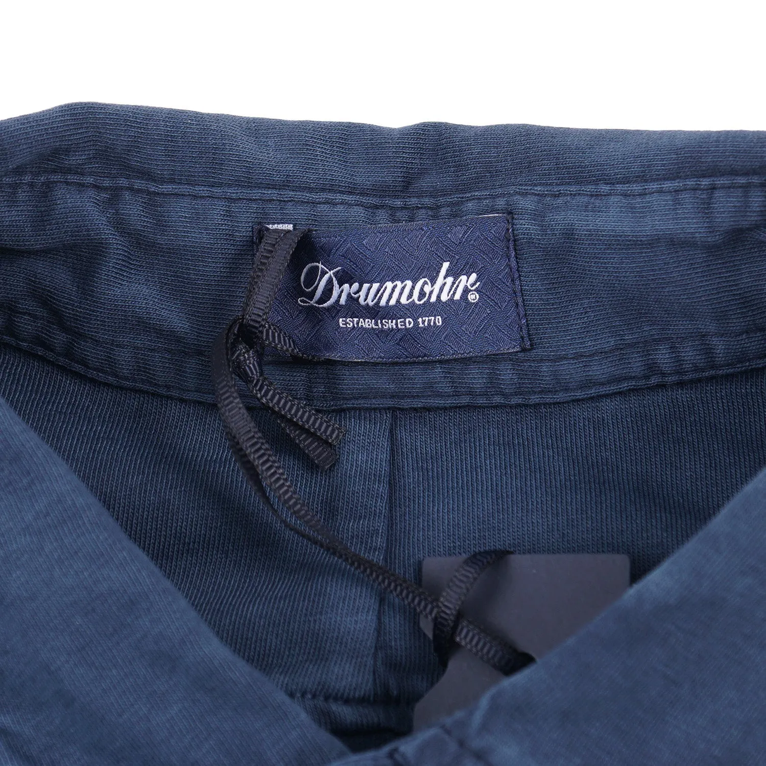 Drumohr Long Sleeve Jersey Cotton Polo Shirt