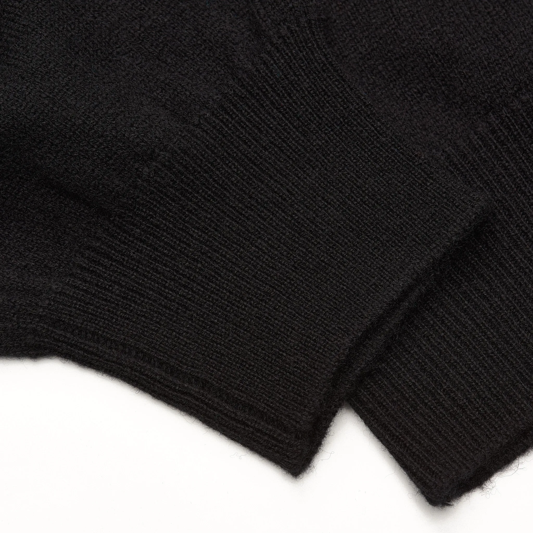 FEDELI Black Cashmere V-Neck Sweater 60 NEW 4XL
