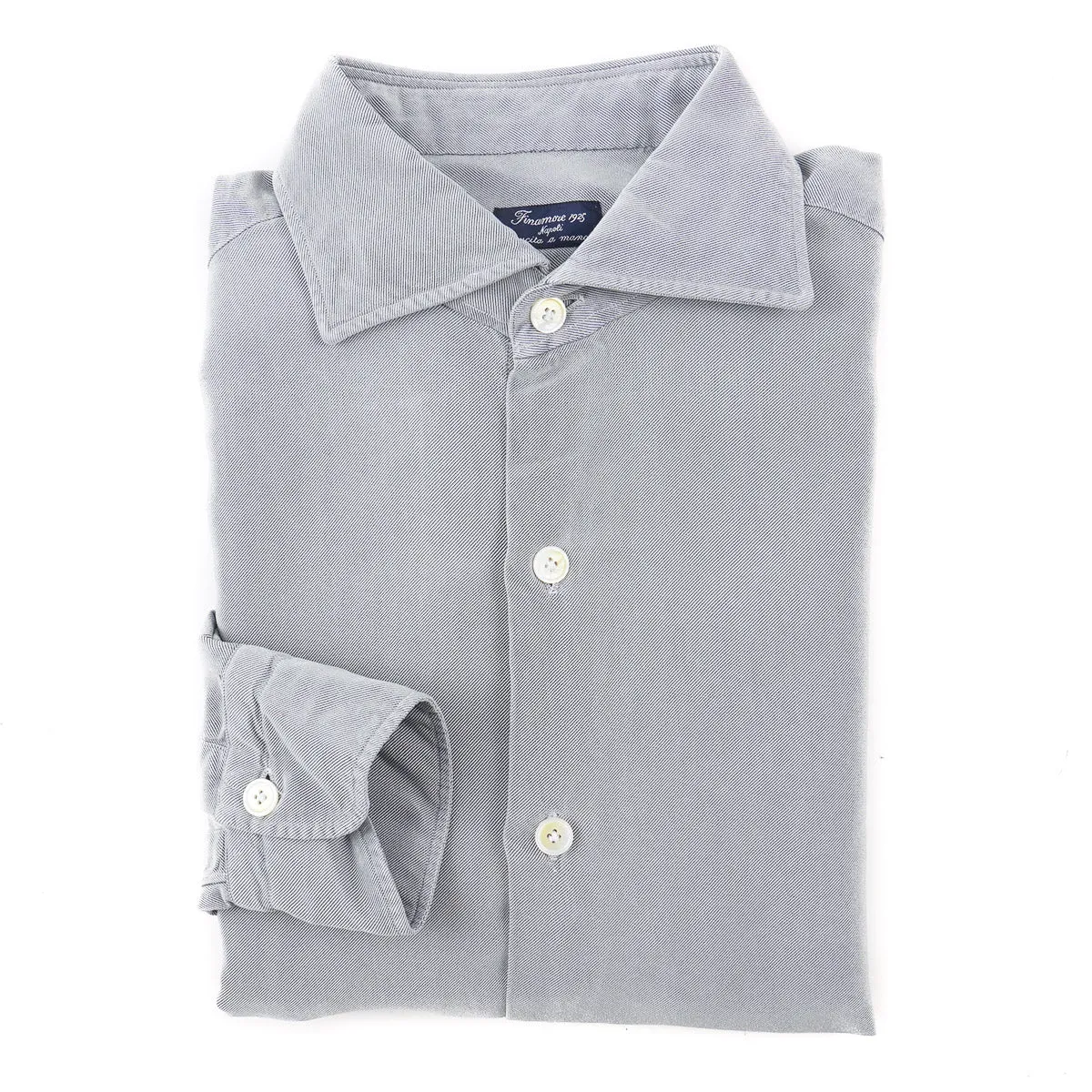 Finamore Riva Silk and Cotton Dress Shirt
