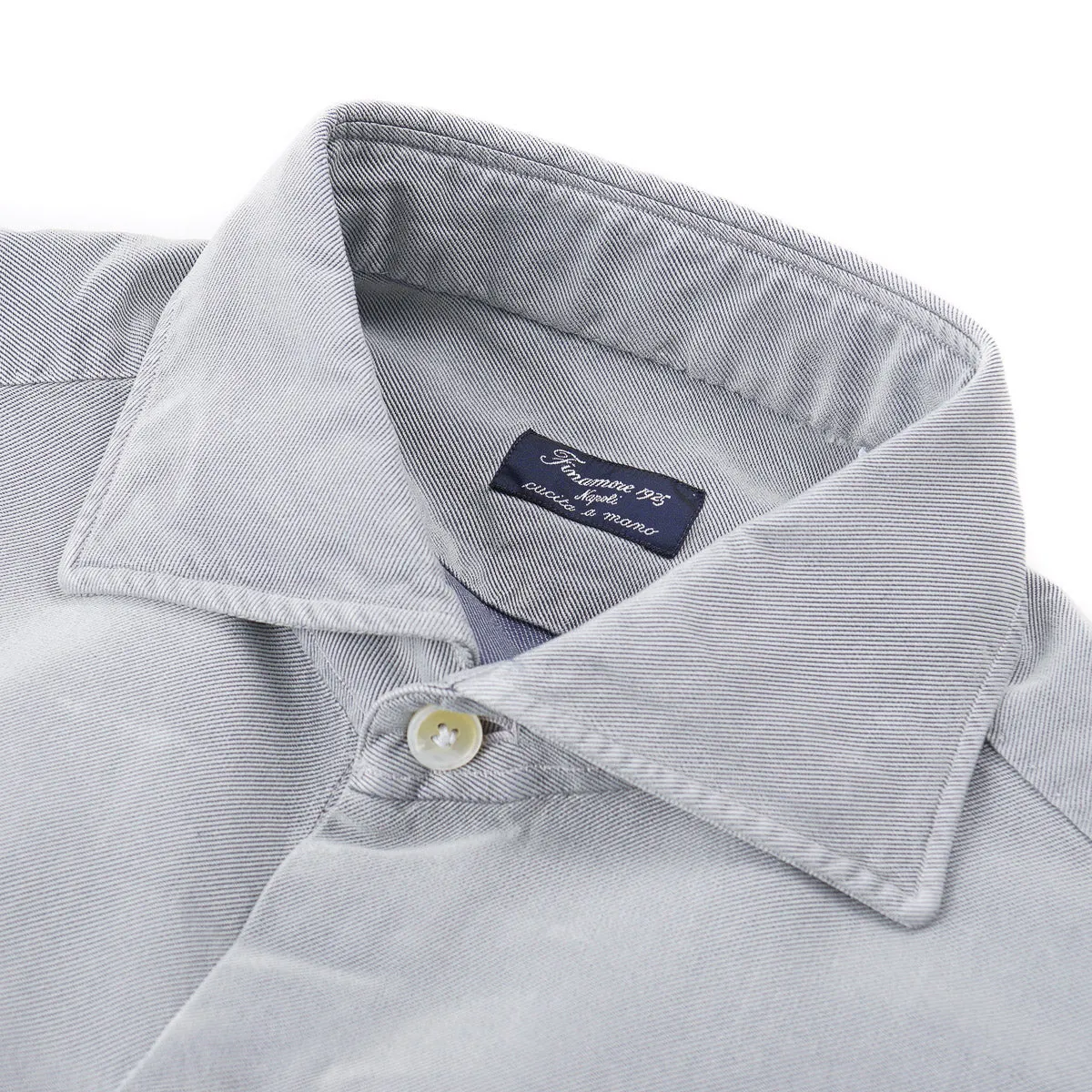 Finamore Riva Silk and Cotton Dress Shirt