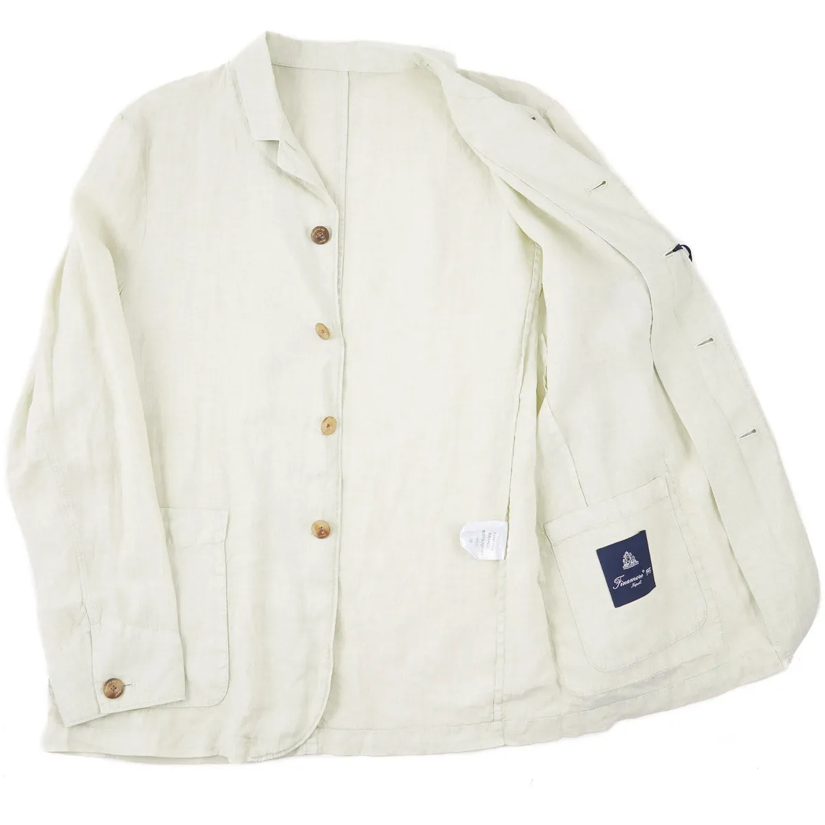 Finamore Unlined Lightweight Linen Jacket