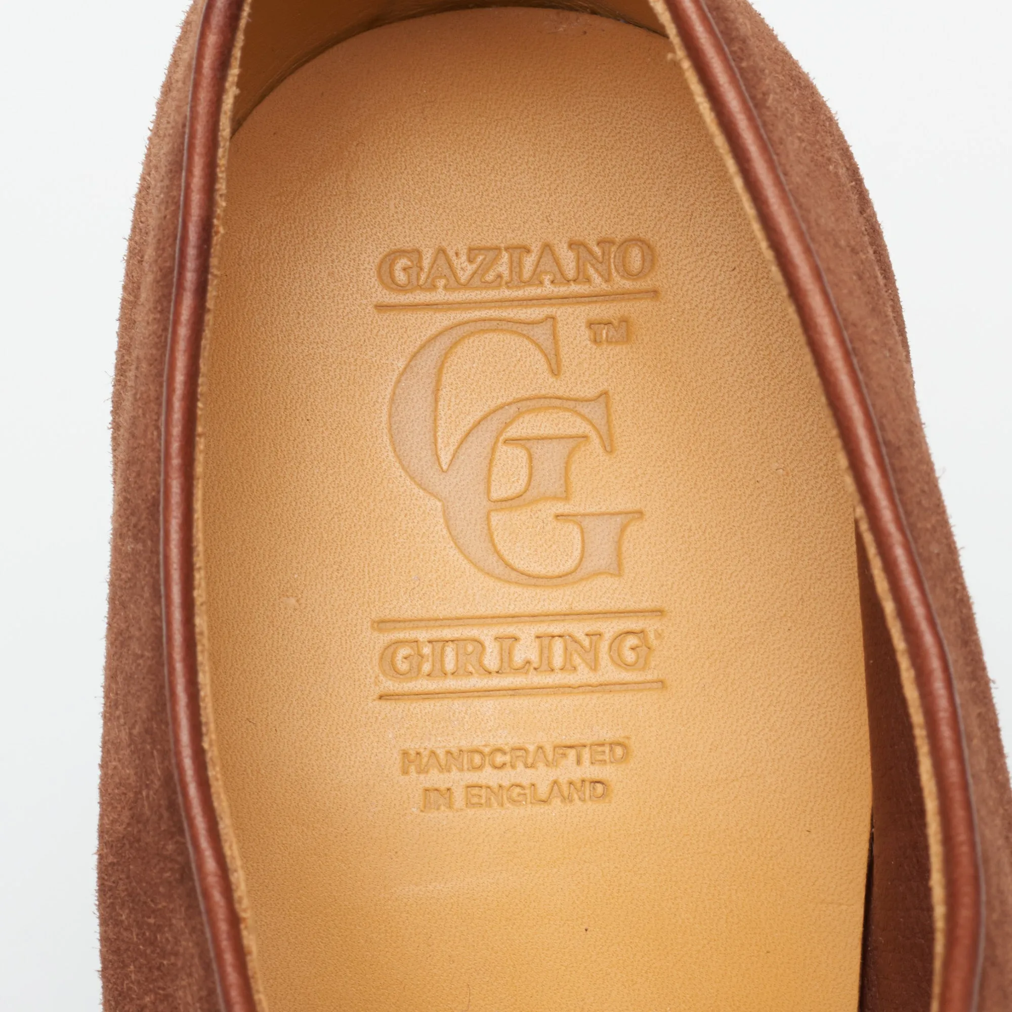 GAZIANO & GIRLING Boscastle Polo Suede Leather Derby Dress Shoes 8E US 8.5 Last MH71