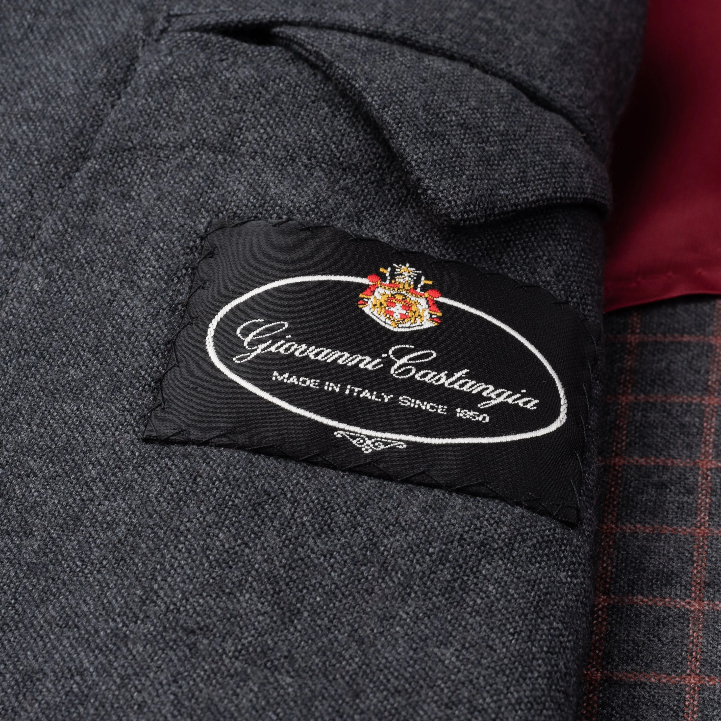 GIOVANNI CASTANGIA Handmade Gray Wool Flannel Jacket EU 50 NEW US 40