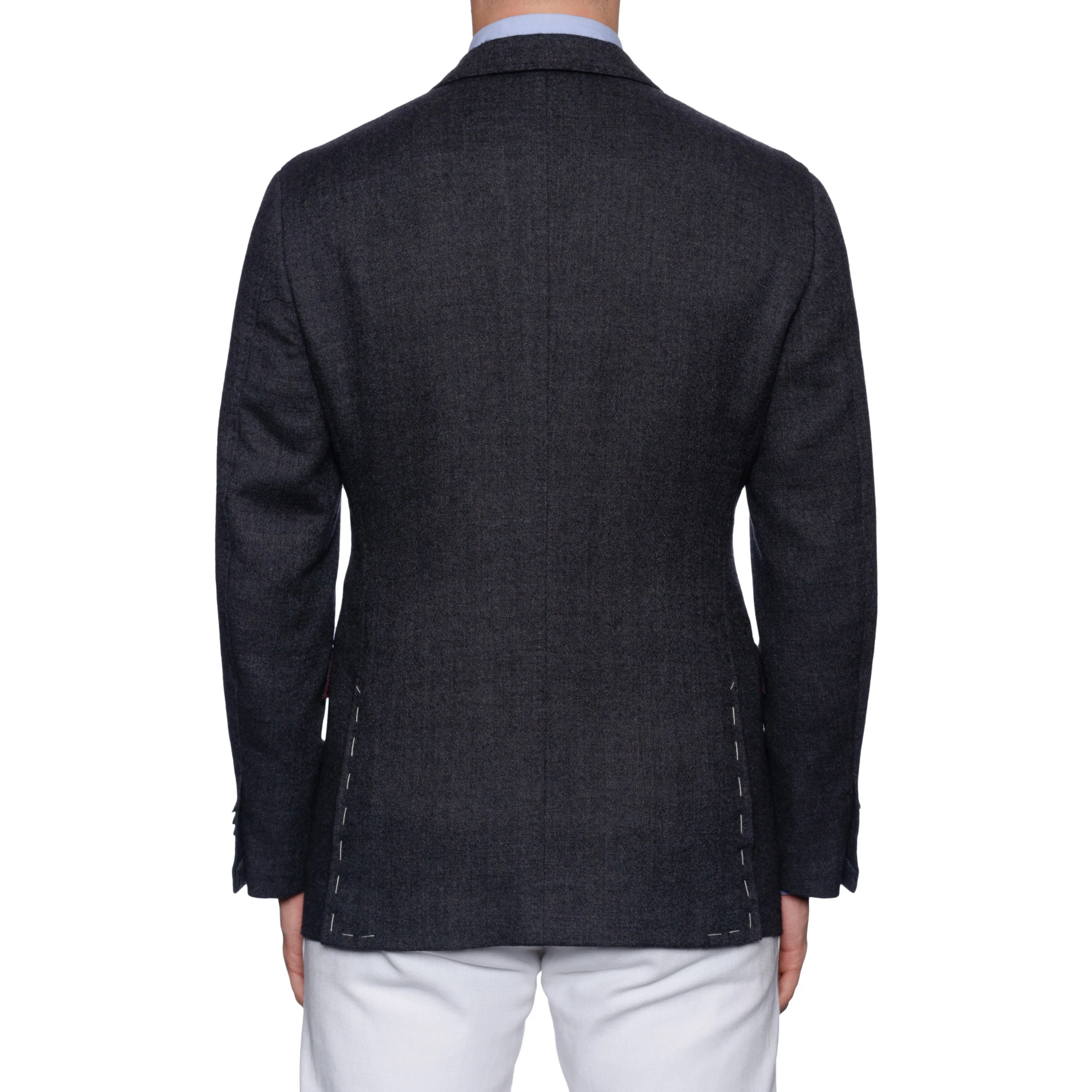 GIOVANNI CASTANGIA Handmade Gray Wool Flannel Jacket EU 50 NEW US 40