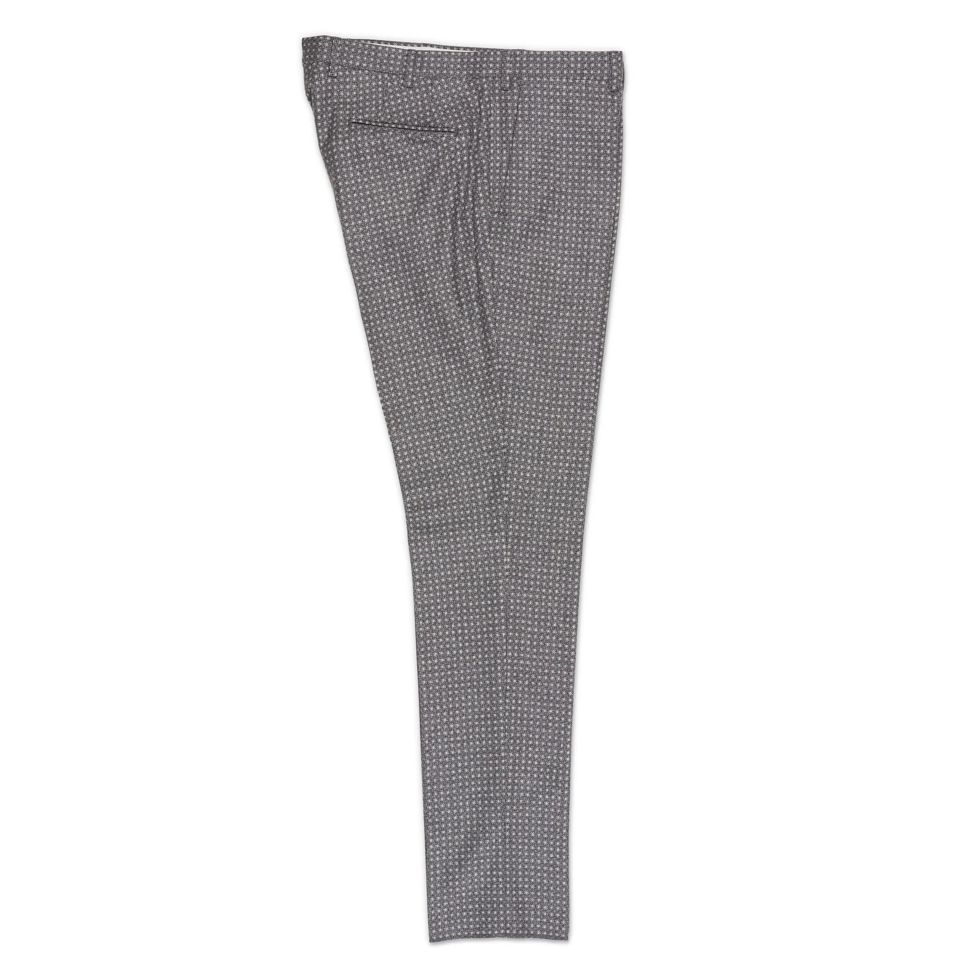 INCOTEX (Slowear) Gray Checkered Flannel Wool Pants EU 58 NEW US 42 Slim Fit