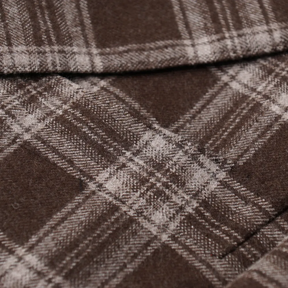 Isaia Layered Check Flannel Wool Suit