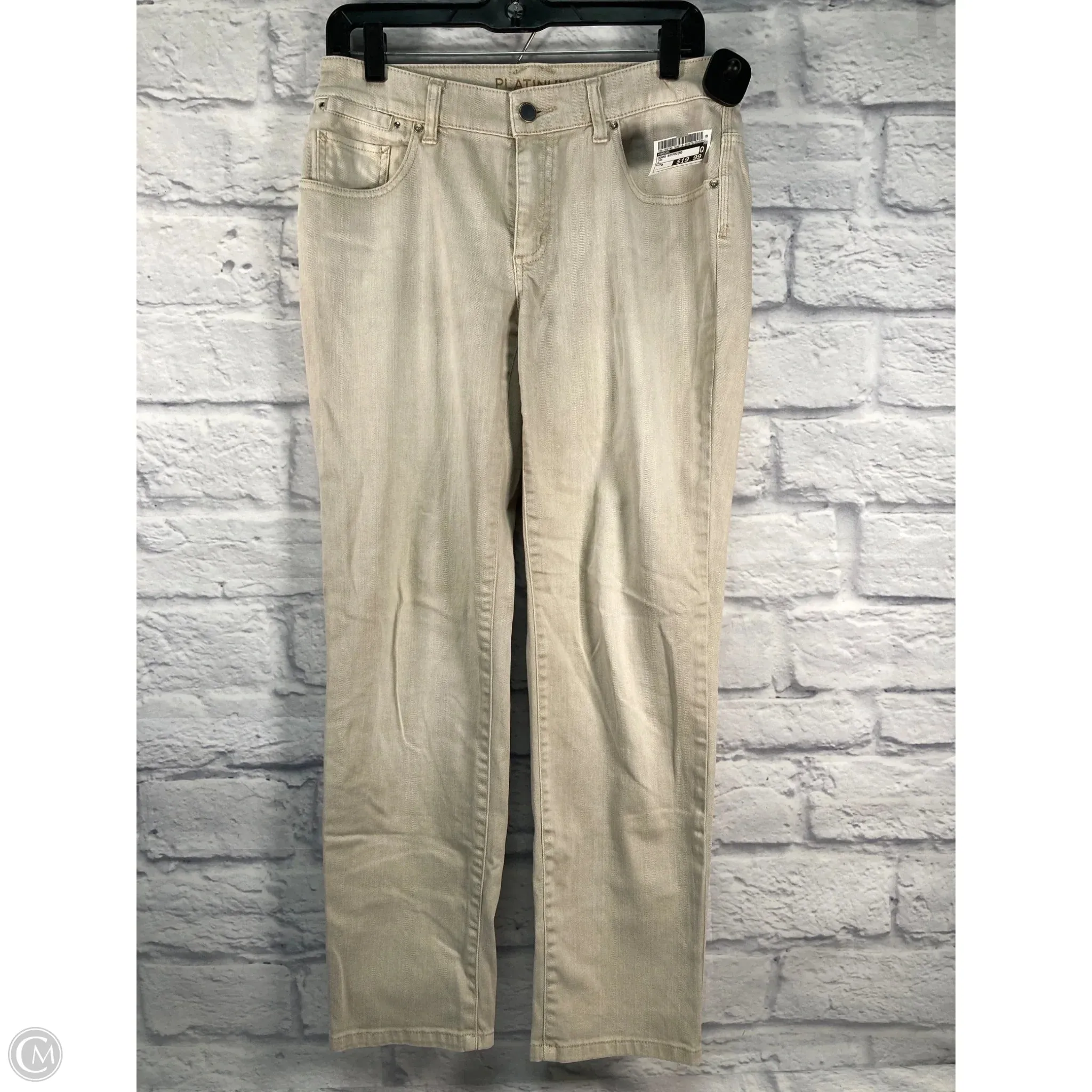 Jeans Boyfriend By Chicos In Tan. Size: 0