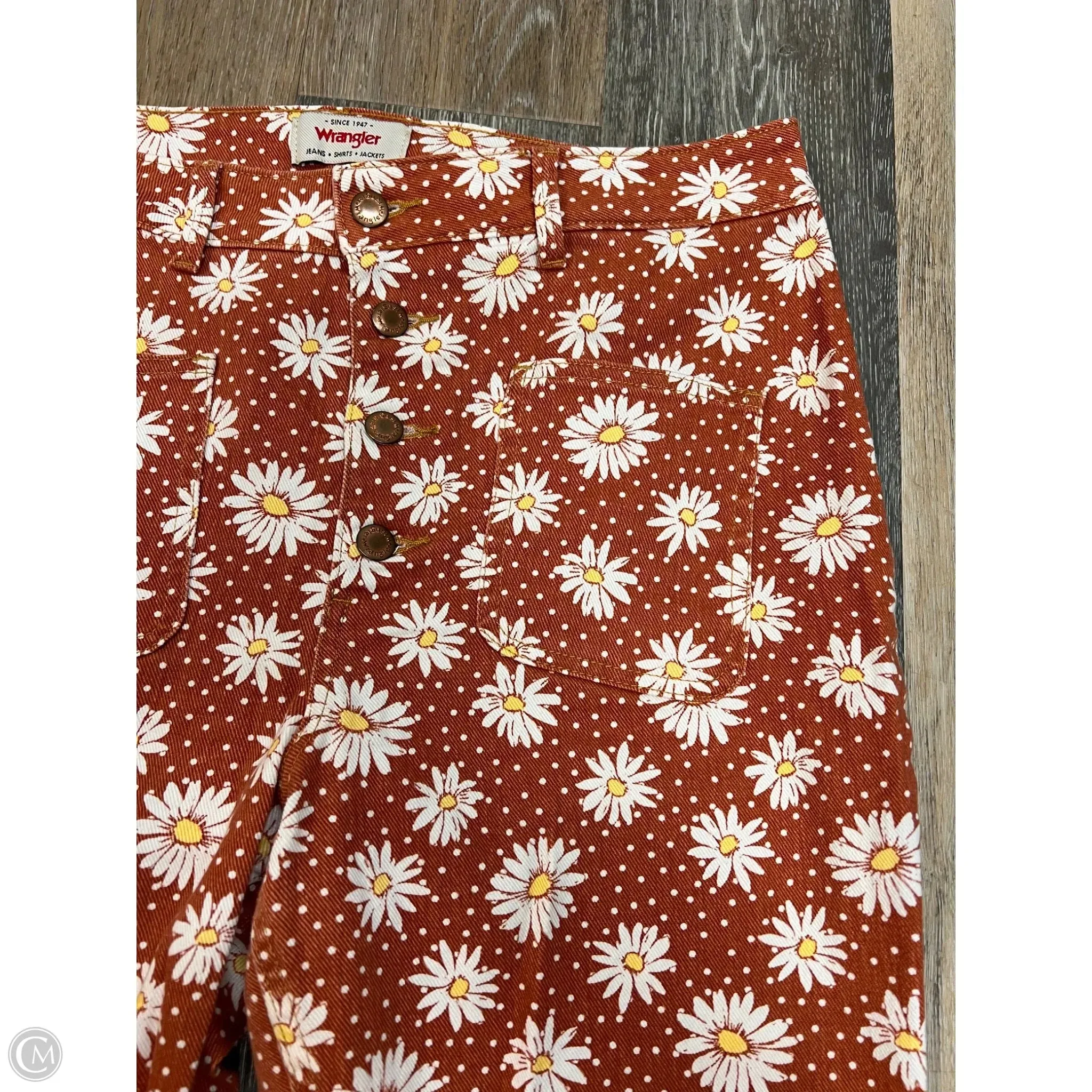 Jeans Flared By Wrangler In Floral Print. Size: 14