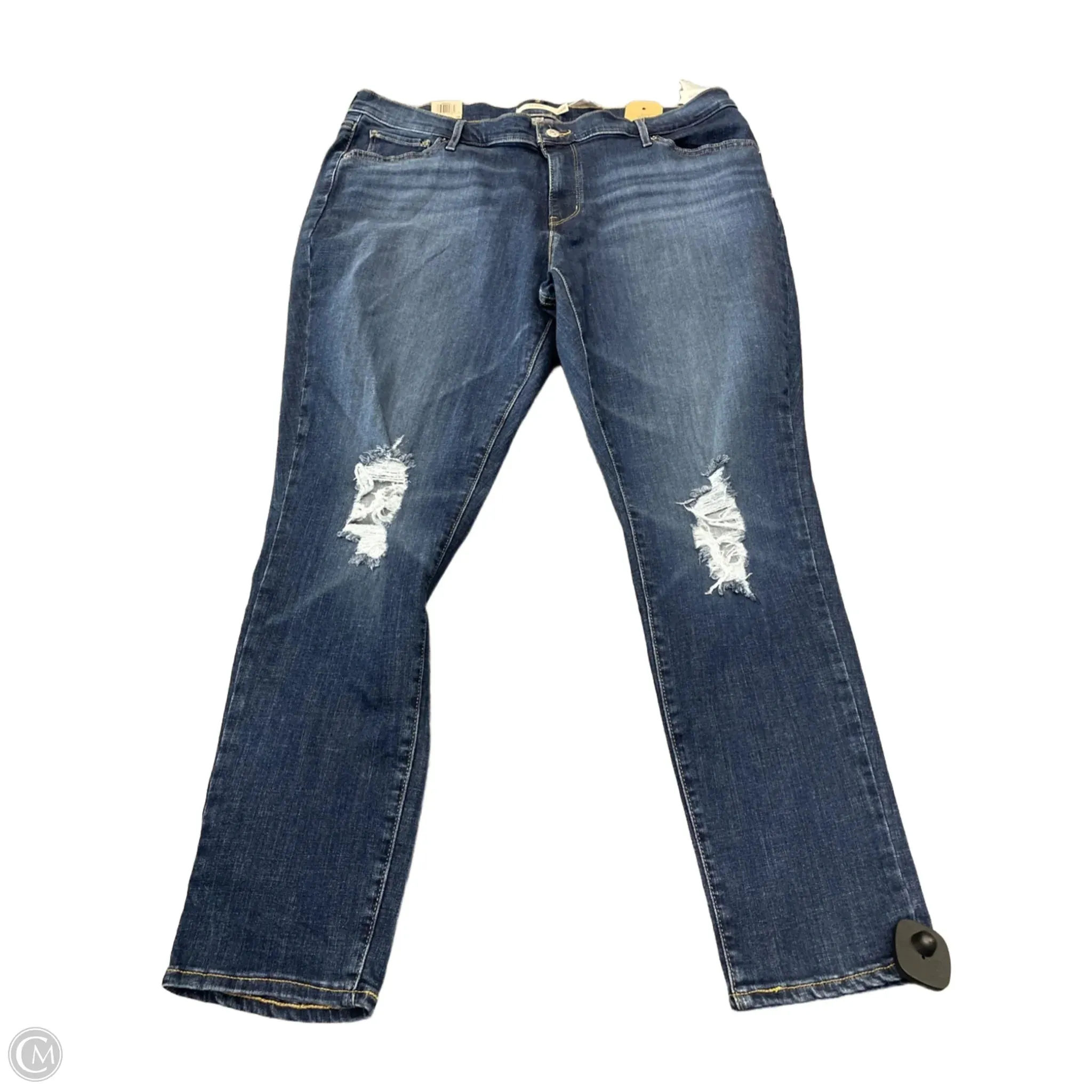 Jeans Skinny By Levis In Blue Denim. Size: 20