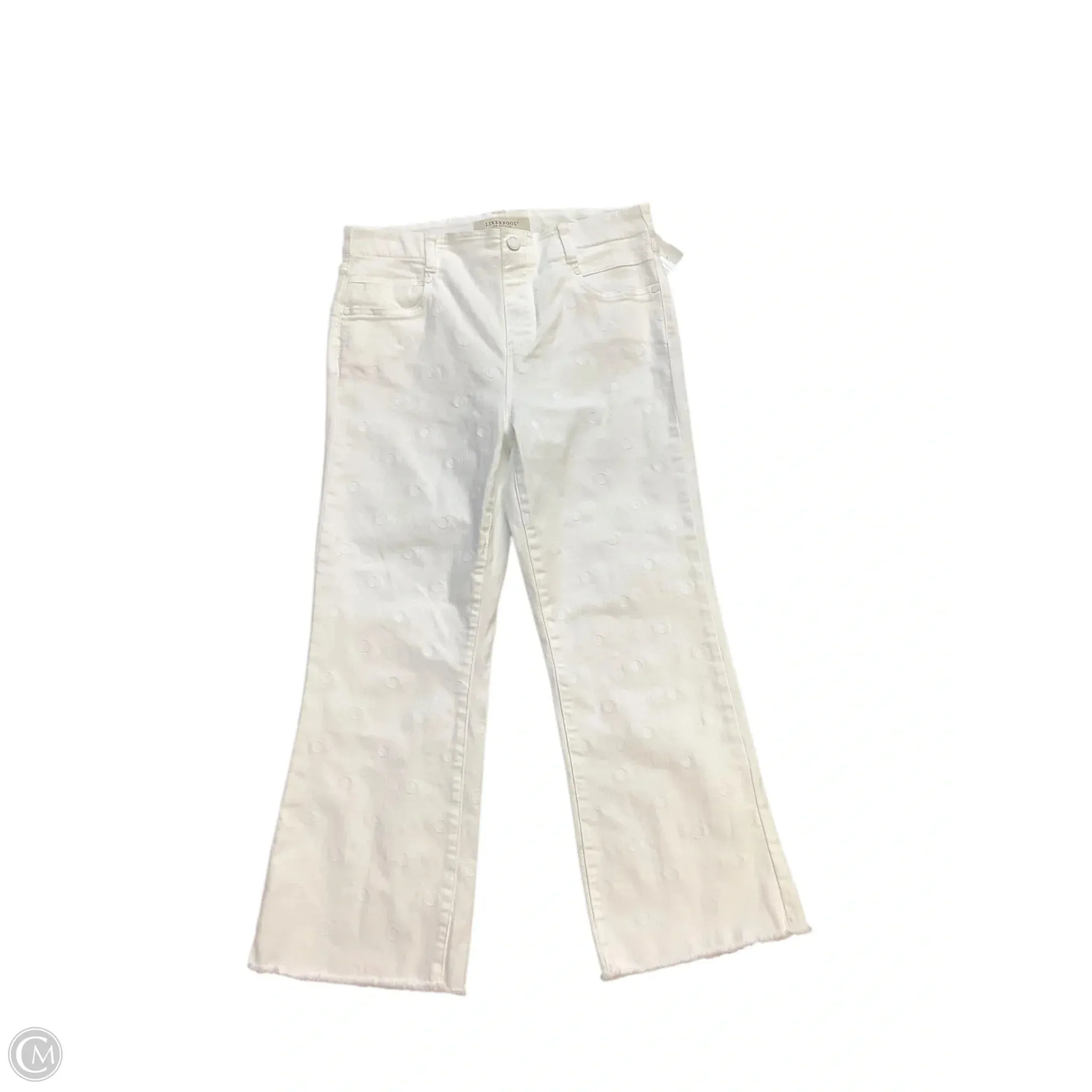 Jeans Straight By Liverpool In White. Size: 8