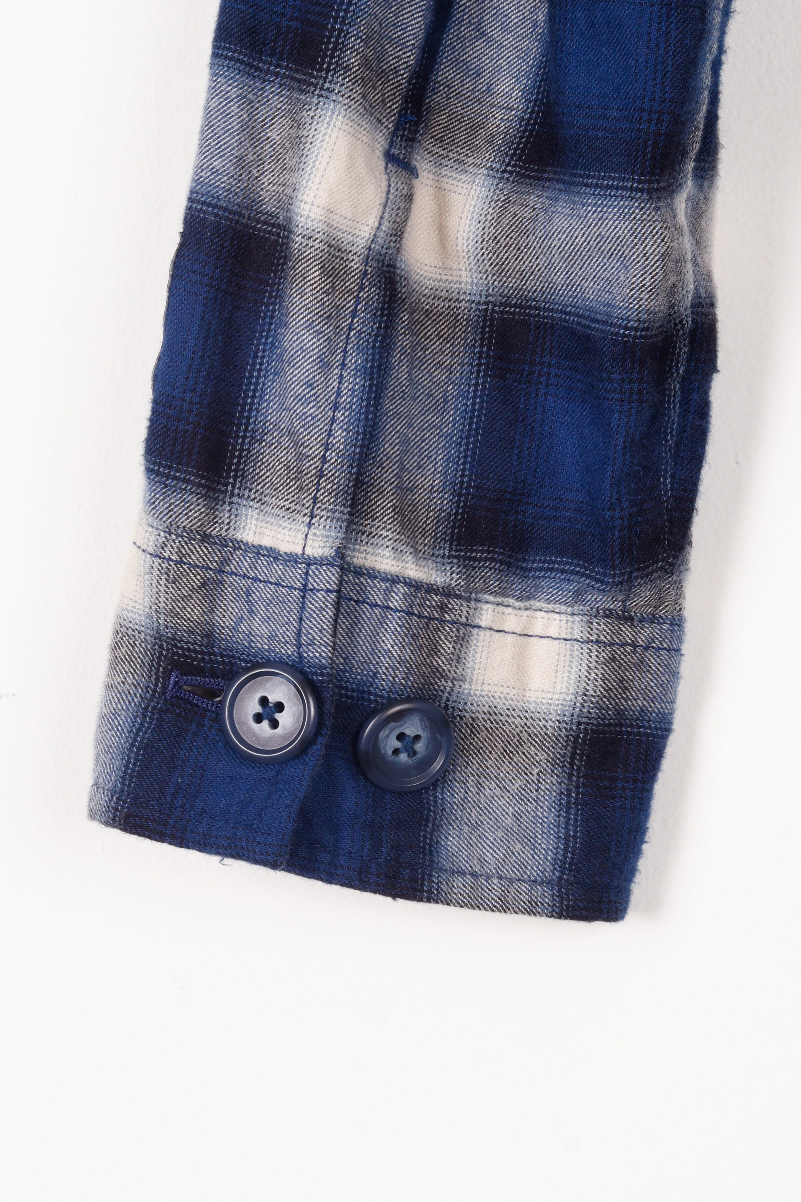 Luker FW16 'Ombre Check' Flannel Coat Blue (2016)