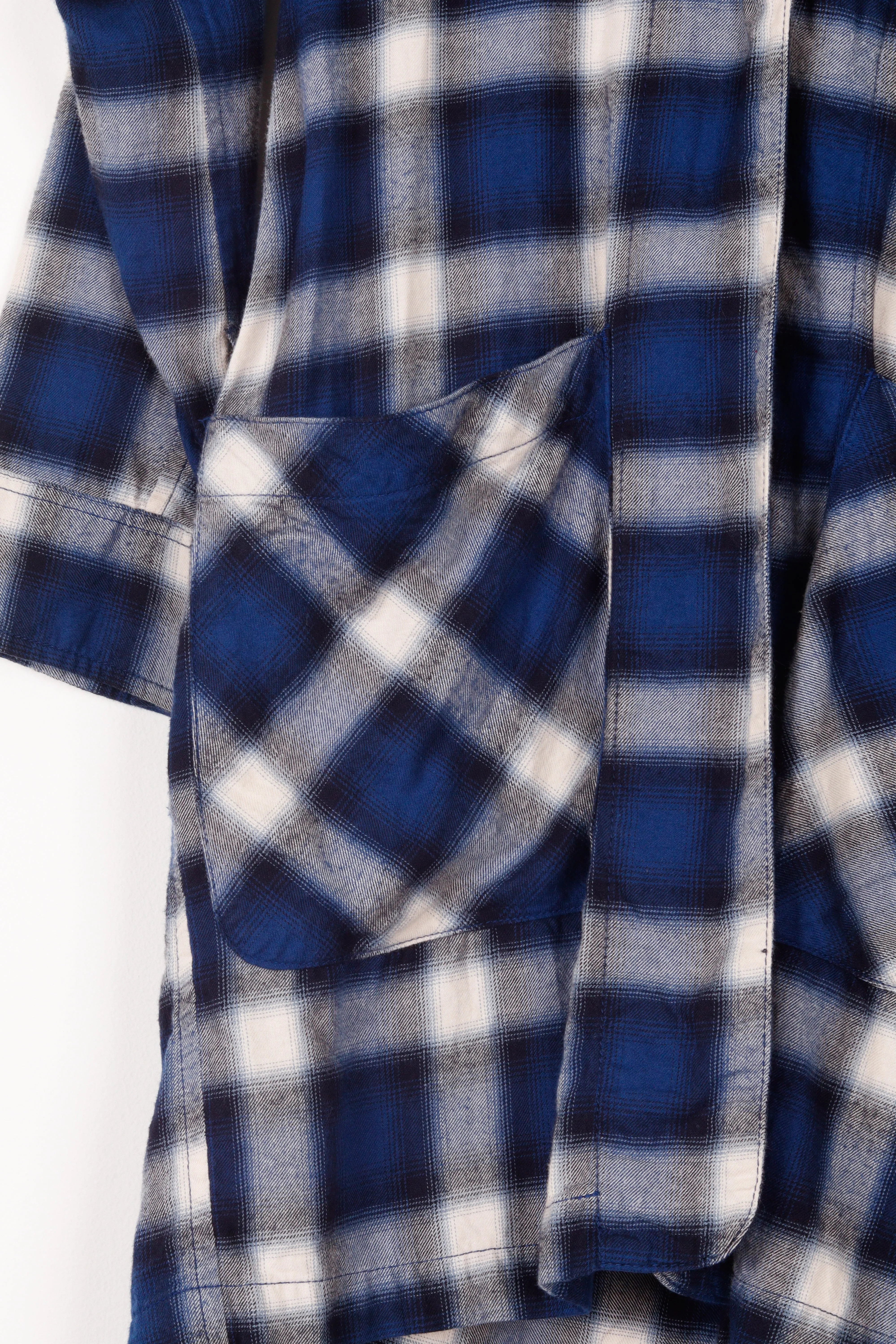 Luker FW16 'Ombre Check' Flannel Coat Blue (2016)