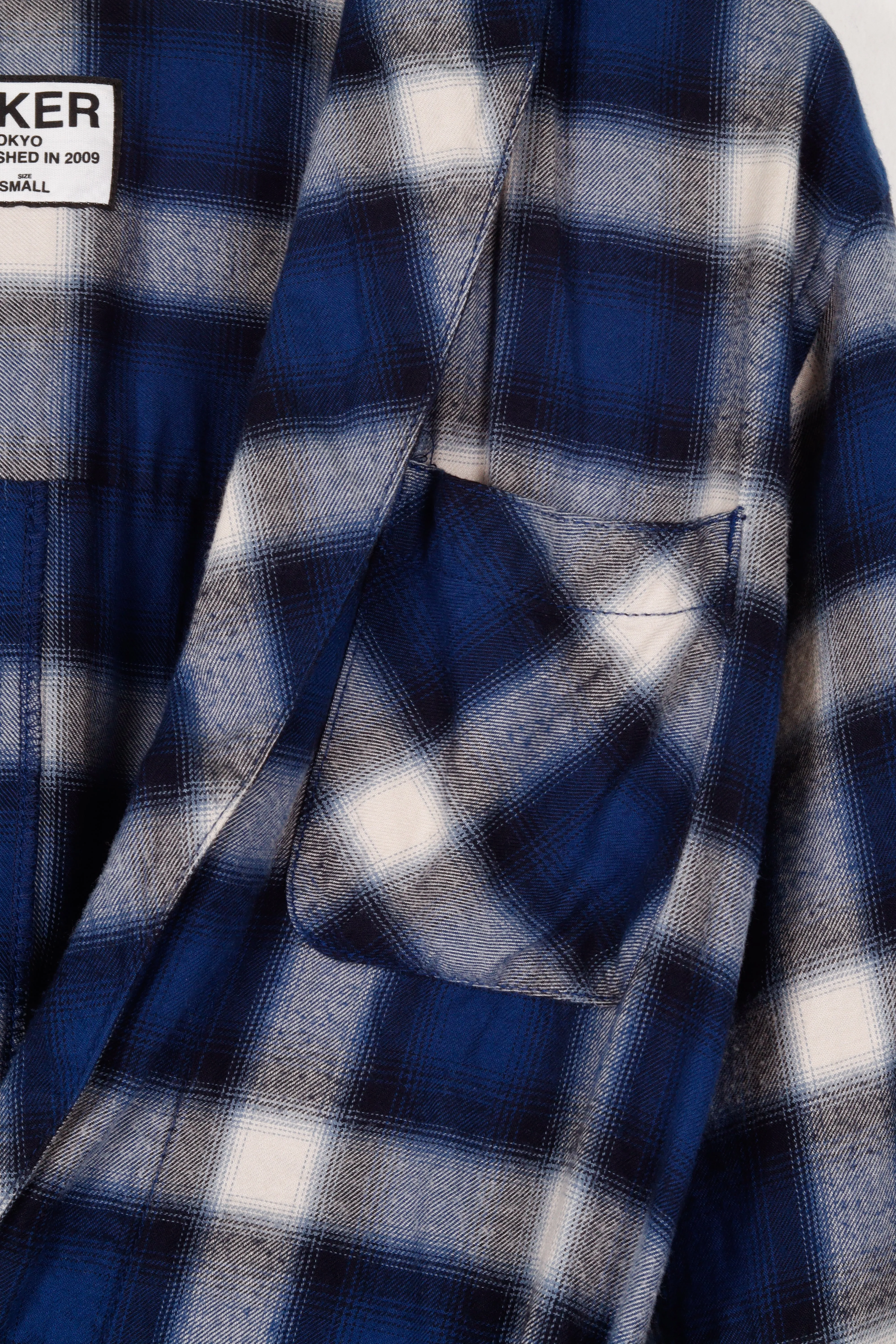 Luker FW16 'Ombre Check' Flannel Coat Blue (2016)