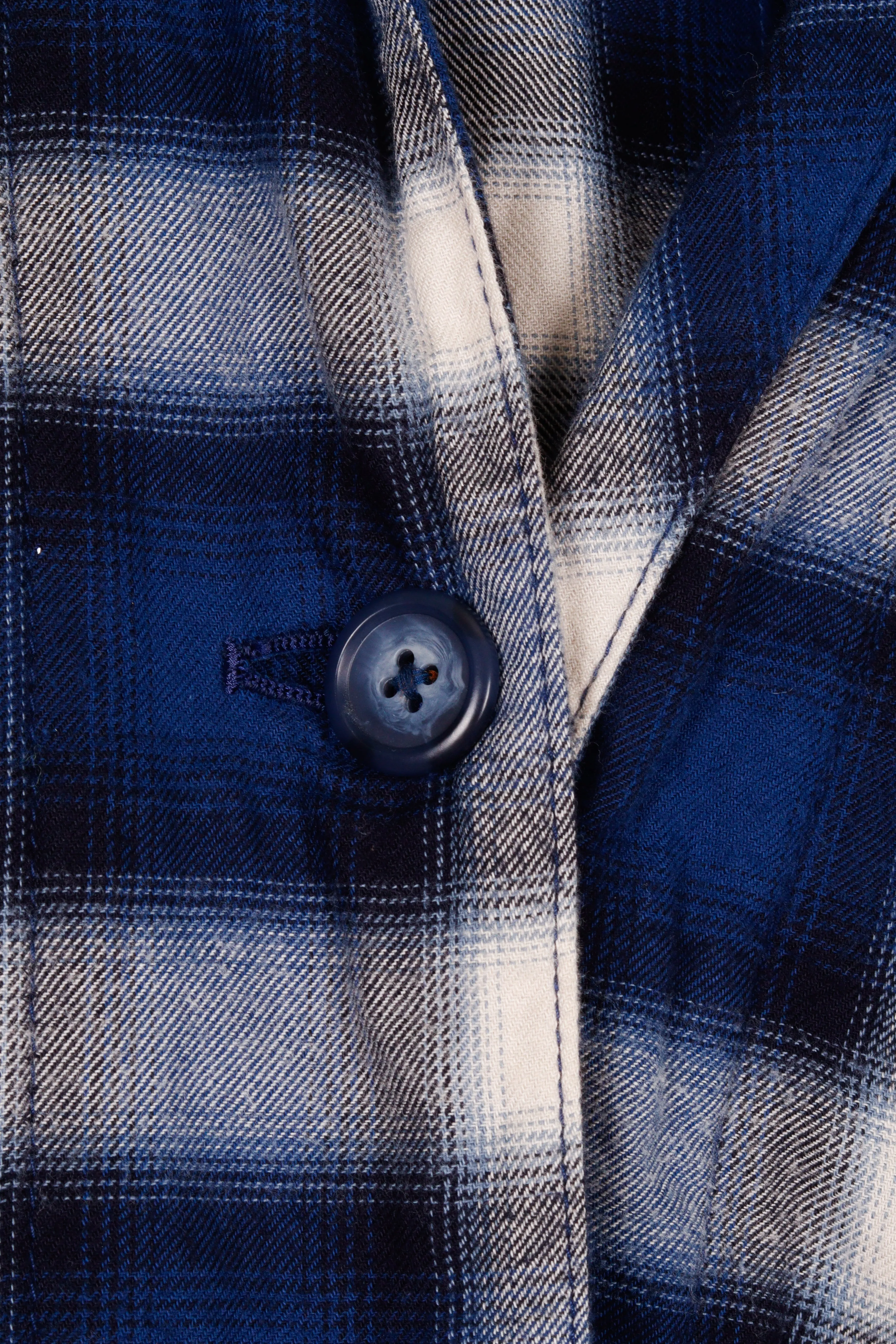 Luker FW16 'Ombre Check' Flannel Coat Blue (2016)