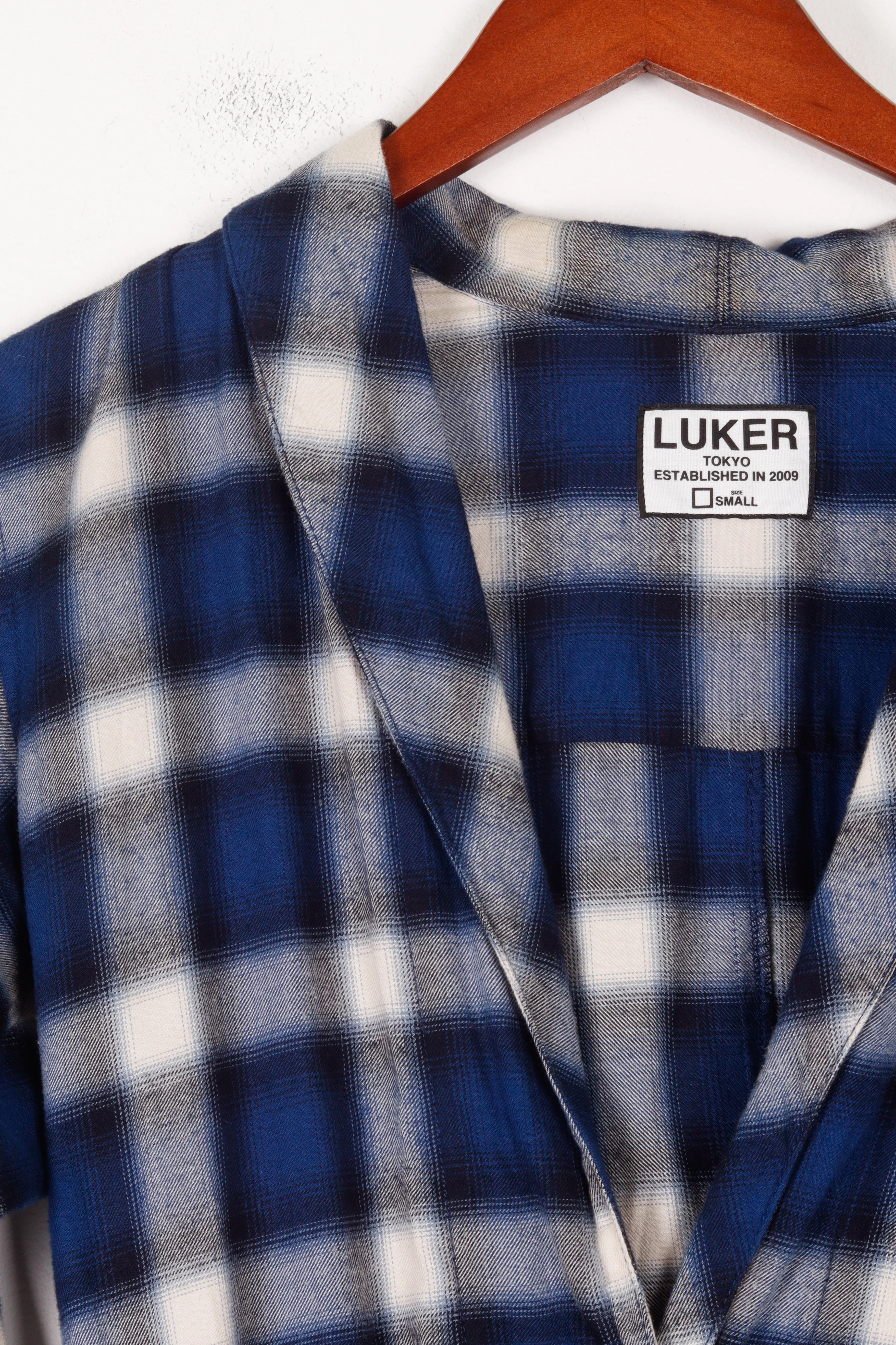 Luker FW16 'Ombre Check' Flannel Coat Blue (2016)