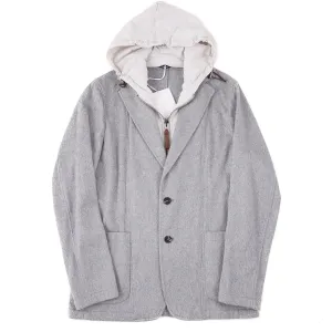 Manto Cashmere Blazer Jacket with Hood