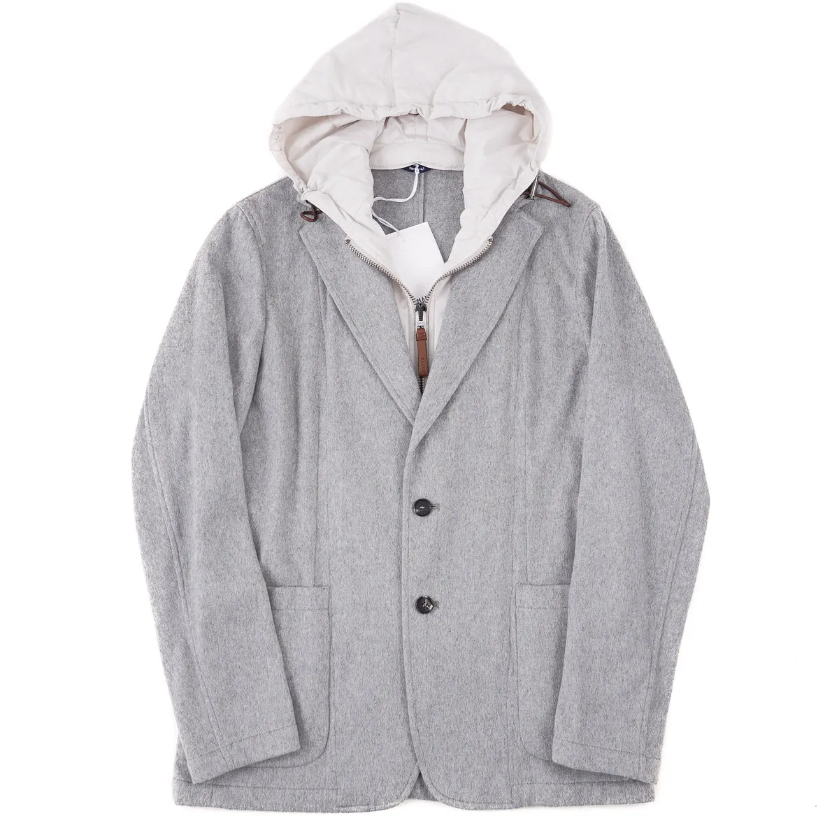 Manto Cashmere Blazer Jacket with Hood