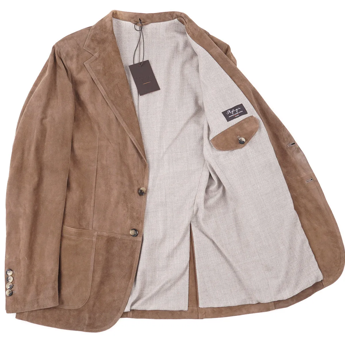 Rifugio Wool-Lined Lambskin Suede Blazer