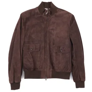 Rifugio Wool-Lined Suede Bomber Jacket