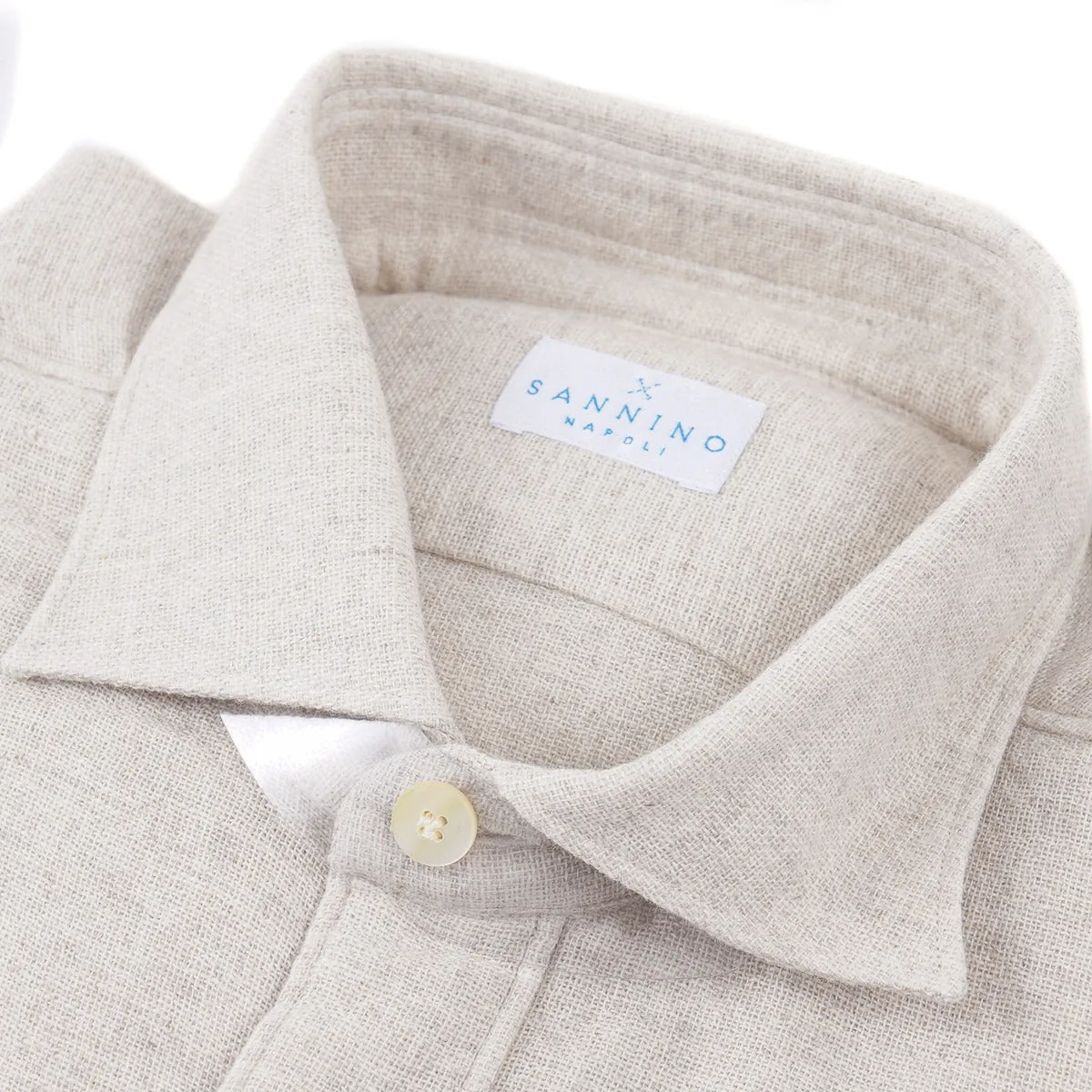 Sannino Slim-Fit Cotton-Wool Shirt