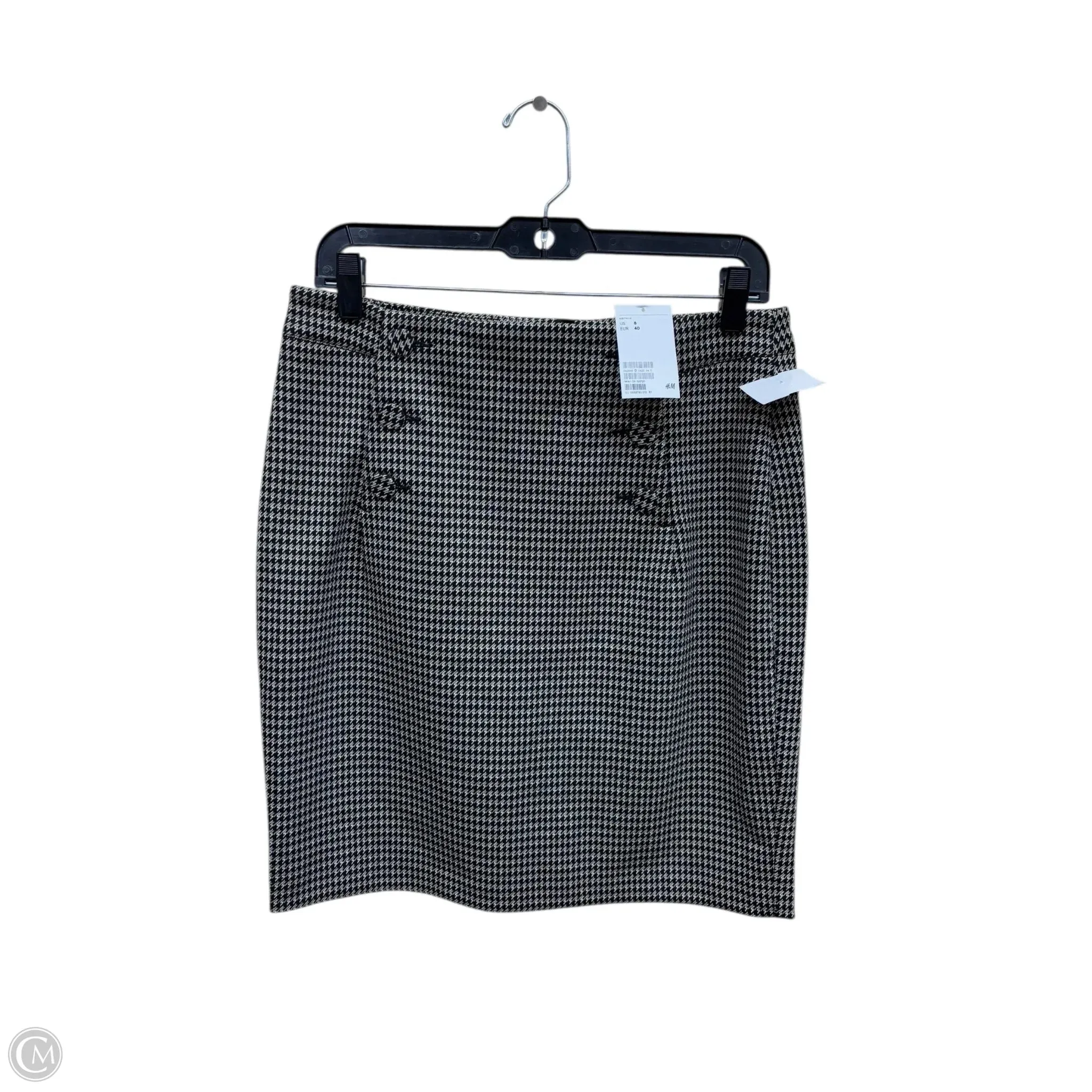 Skirt Midi By H&m In Black & Brown. Size: 8