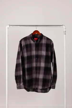 Supreme FW18 'Shadow Plaid' Flannel Shirt Black (2018)